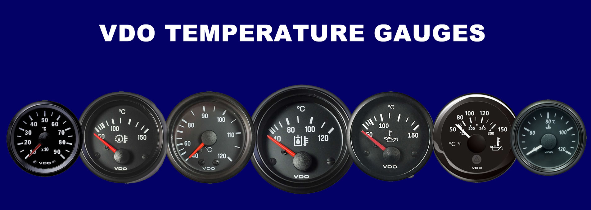 VDO temperature gauges banner